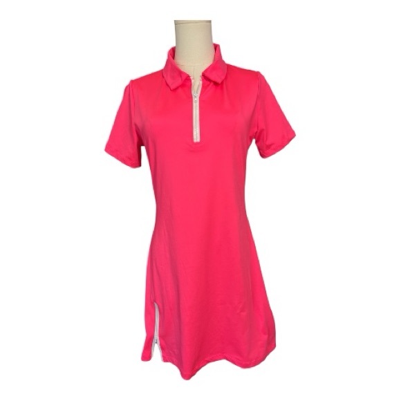 FKEEP Dresses & Skirts - 🆕 NWOT FKEEP women’s hot pink short sleeve athletic dress w/ shorts | size M